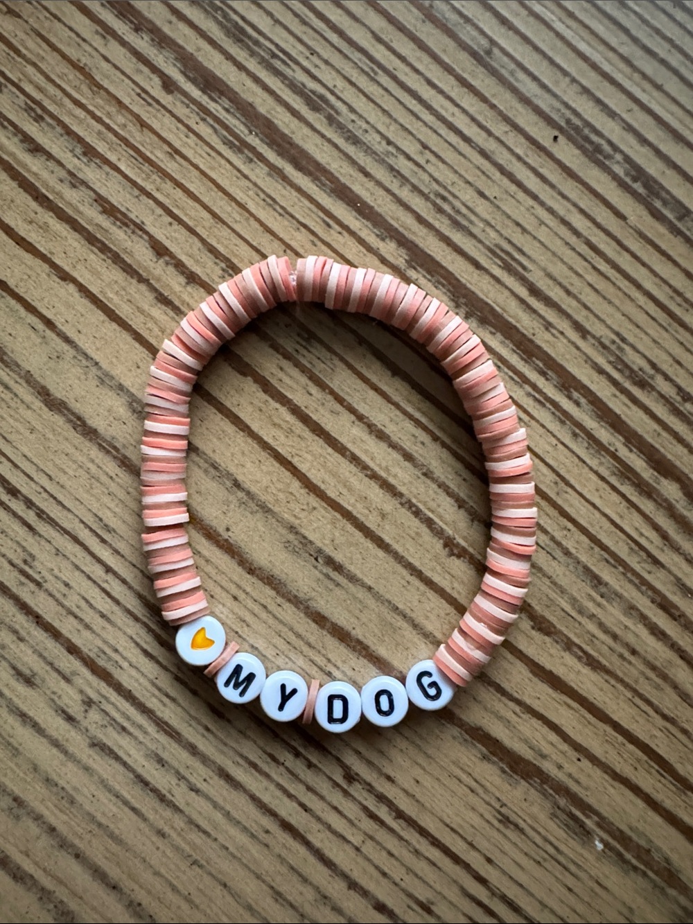 Love my dog beaded bracelet